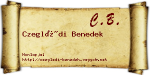 Czeglédi Benedek névjegykártya