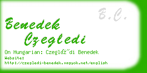 benedek czegledi business card